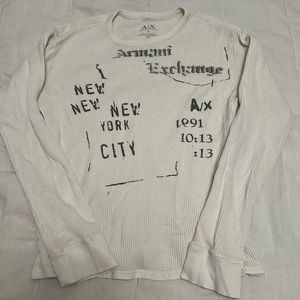 Armani Exchange waffle knit long sleeve